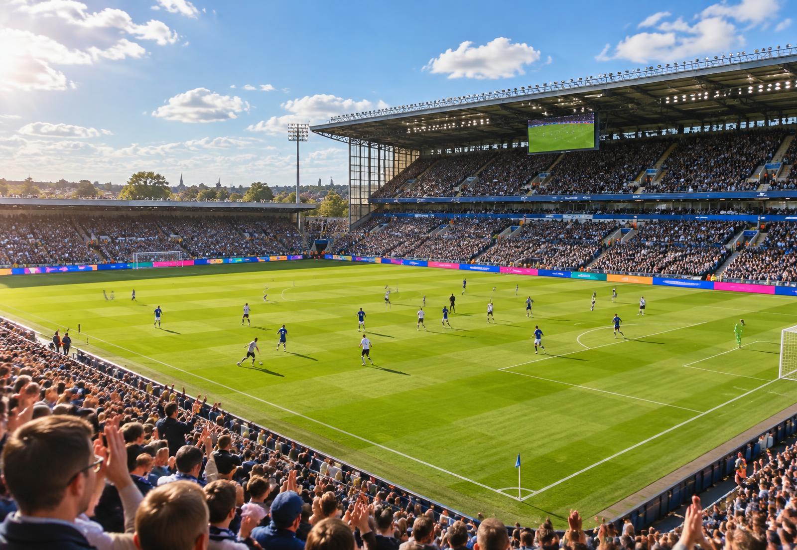 Football stadium on matchday